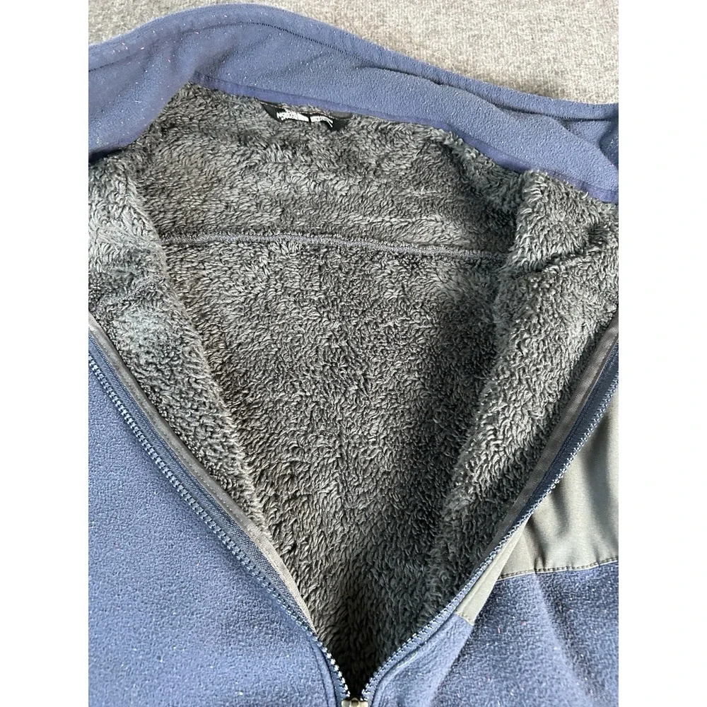 The North Face Men's Full‎ Zip Fleece Jacket Blue •medium